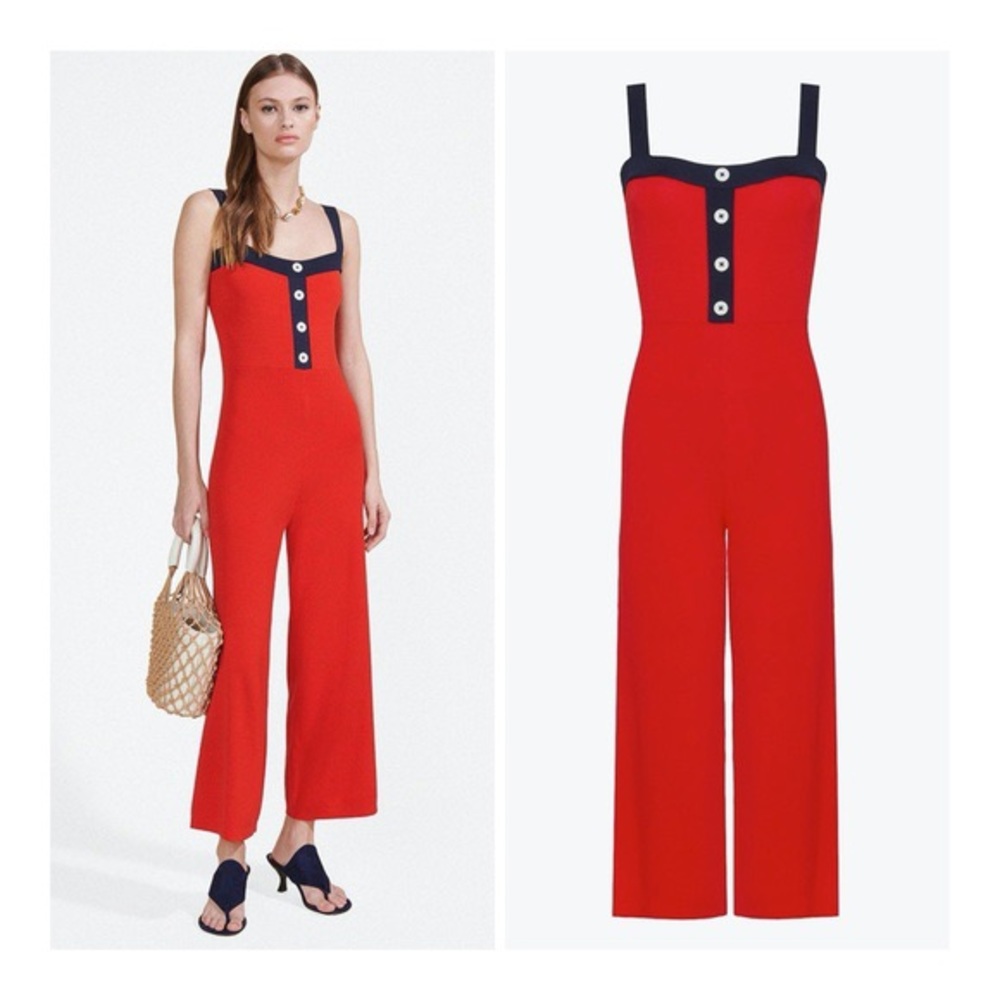 NWT STAUD mod red jumpsuit small